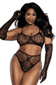 大きいサイズのブラ、パンティー Dreamgirl LDG13963X