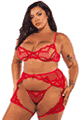 大きいサイズのブラ、パンティー Roma Costume LRBLI720Q