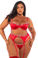 大きいサイズのブラ、パンティー Roma Costume LRBLI762Q