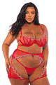 大きいサイズのブラ、パンティー Roma Costume LRBLI763Q