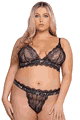 大きいサイズのブラ、パンティー Roma Costume LRBPBLI118X